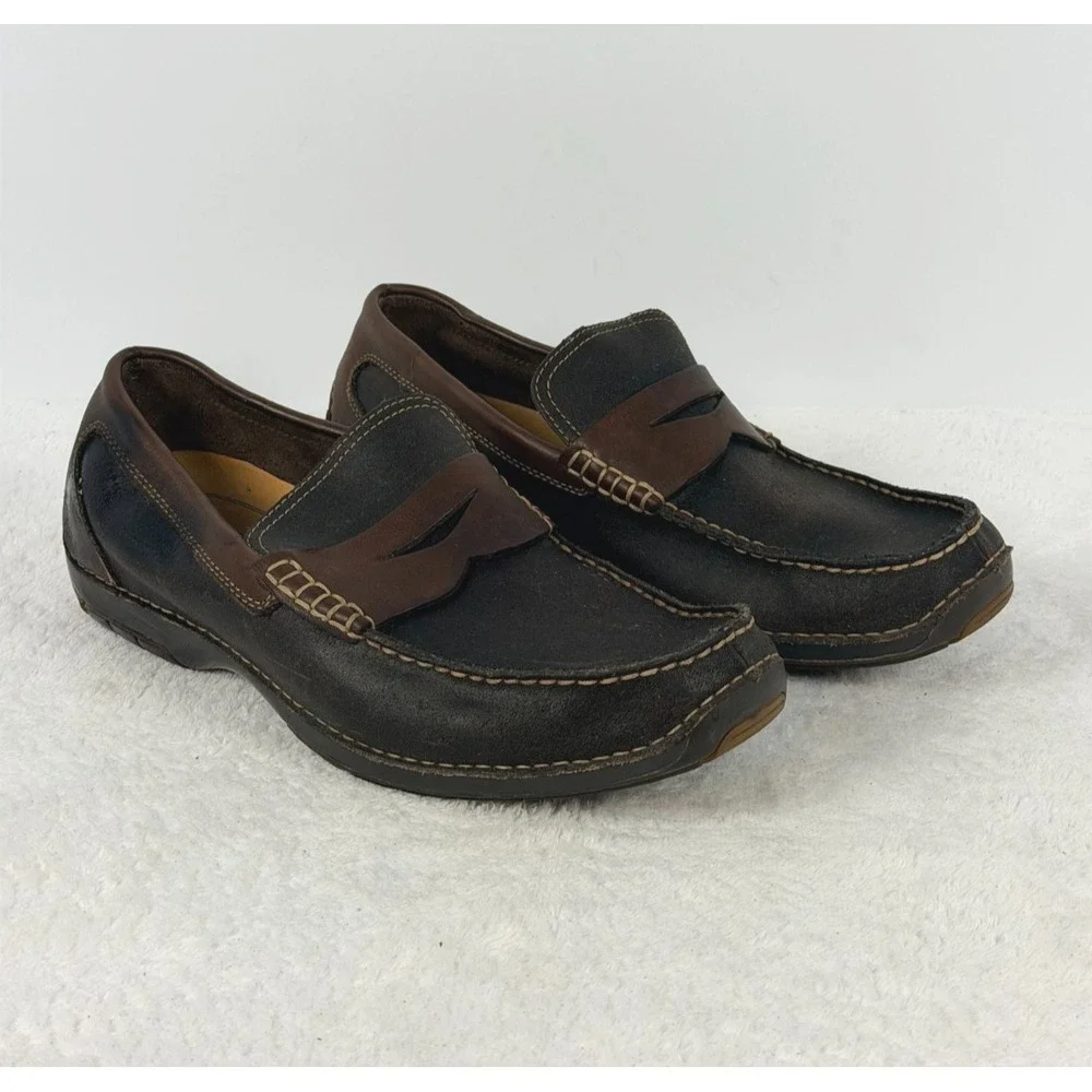 Rockport Dynamic Suspension Brown Leather Penny Loafers Men's Size 12M Comfort